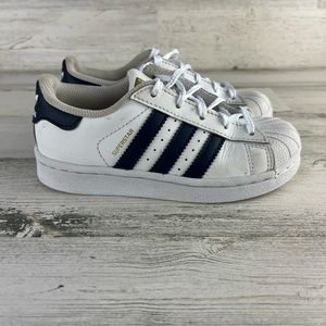 Adidas Boys Superstar Tennis Sneakers Lace Up Low Top Size 11K
